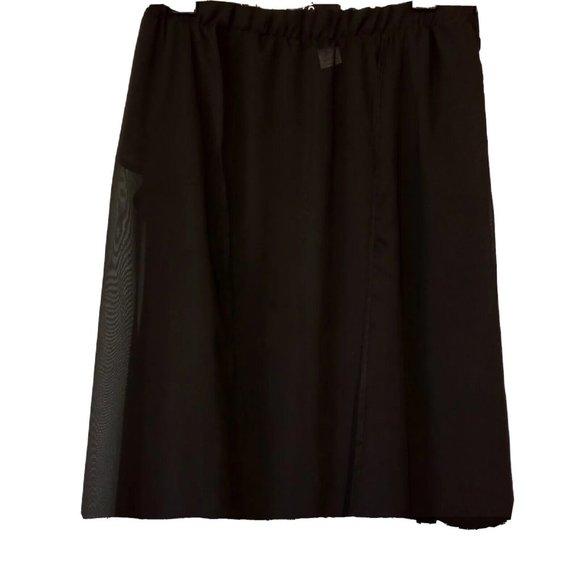 REBDOLLS Sheer Skirt Beach Cover  sz 1X  14-16  Maxi  2 Front Slits  Black  NWT - Picture 1 of 10